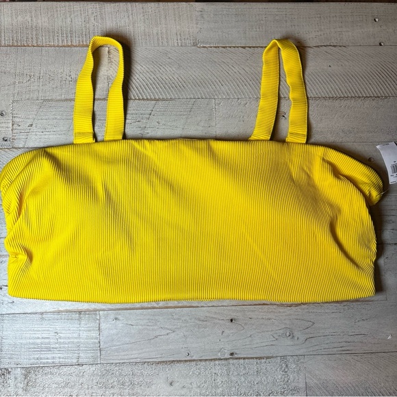Old Navy Women's Size 4X Rib Bikini Top Adjustable Straps Yellow NWT! - Picture 1 of 16